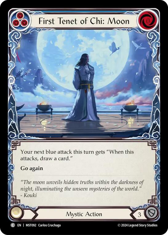 First Tenet of Chi: Moon [MST092] (Part the Mistveil)  Rainbow Foil | Boutique FDB TCG