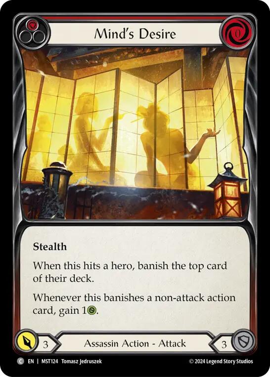 Mind's Desire (Red) [MST124] (Part the Mistveil)  Rainbow Foil | Boutique FDB TCG