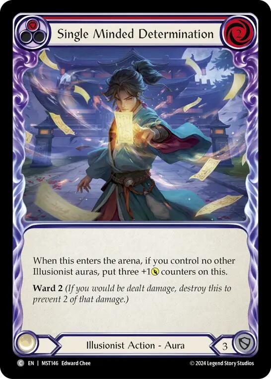 Single Minded Determination (Red) [MST146] (Part the Mistveil)  Rainbow Foil | Boutique FDB TCG