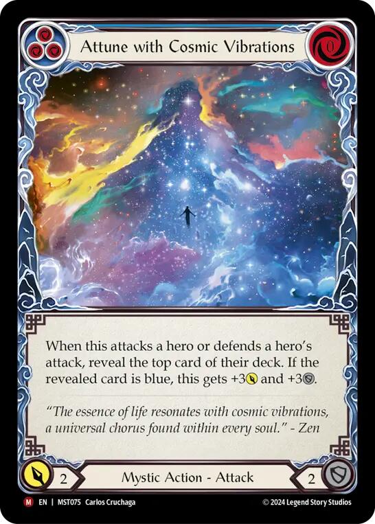 Attune with Cosmic Vibrations [MST075] (Part the Mistveil)  Rainbow Foil | Boutique FDB TCG