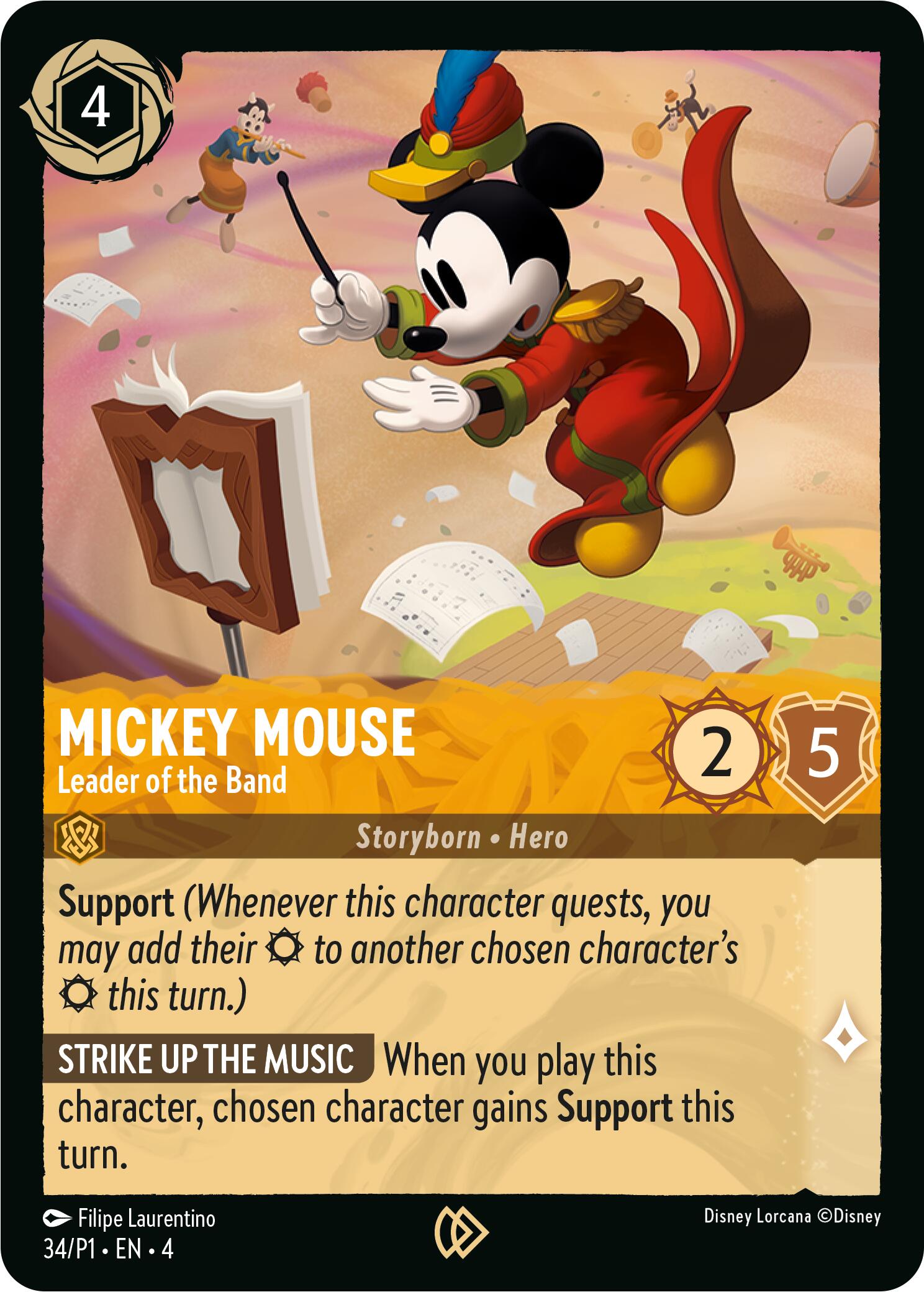 Mickey Mouse - Leader of the Band (34) [Promo Cards] | Boutique FDB TCG
