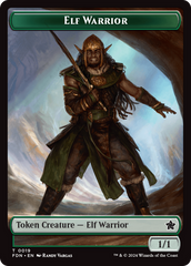 Elf Warrior // Rat (0030) Double-Sided Token [Foundations Tokens] | Boutique FDB TCG