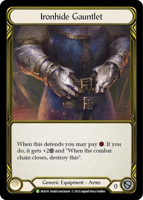 Ironhide Gauntlet (Golden) [FAB150] (Promo)  Cold Foil | Boutique FDB TCG