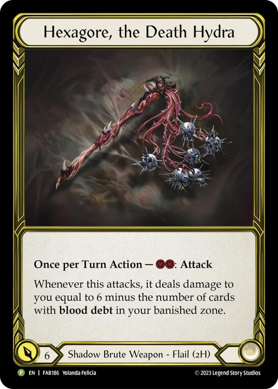Hexagore, the Death Hydra (Golden) [FAB186] (Promo)  Cold Foil | Boutique FDB TCG