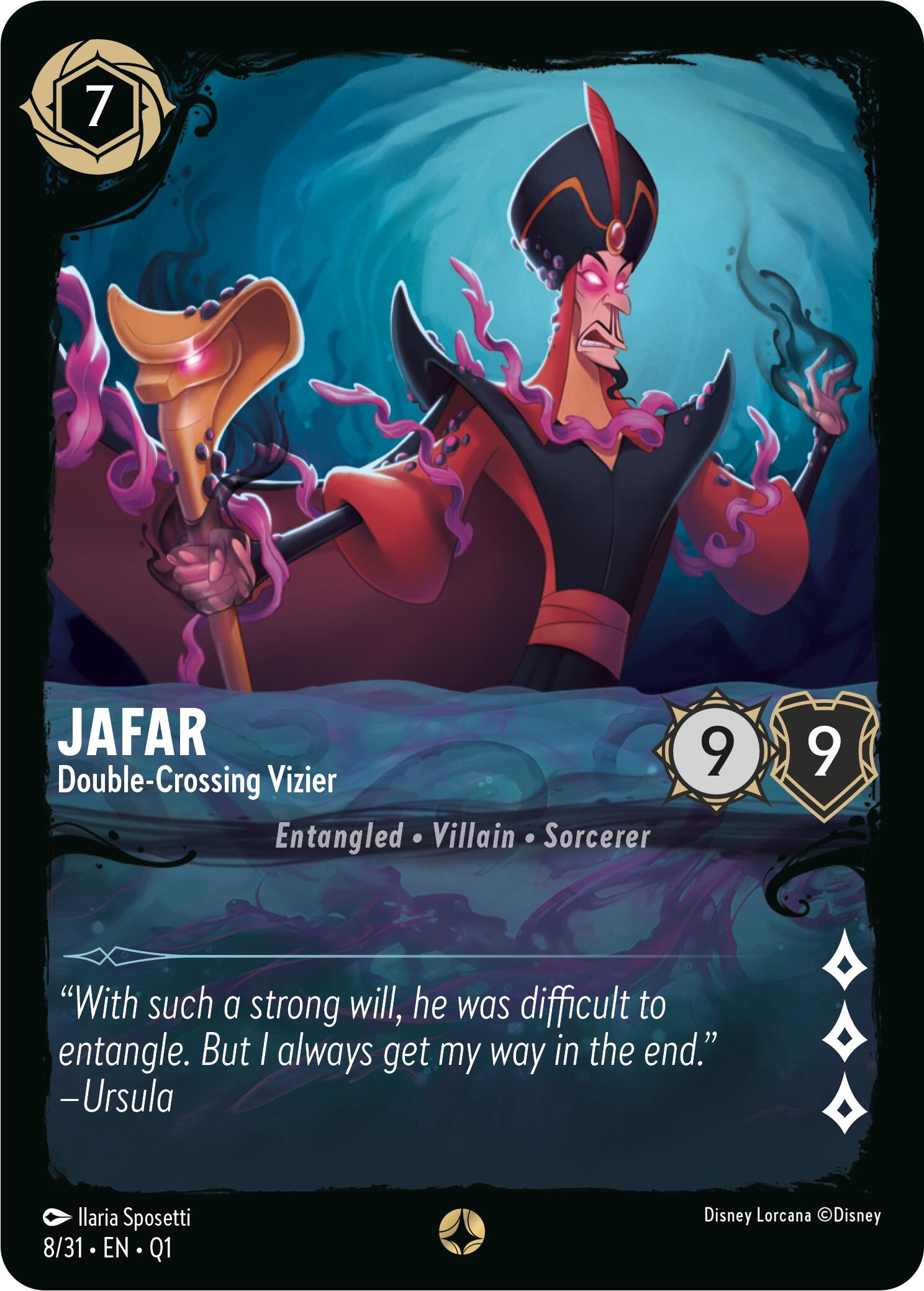 Jafar - Double-Crossing Vizier (8/31) [Illumineer's Quest: Deep Trouble] | Boutique FDB TCG