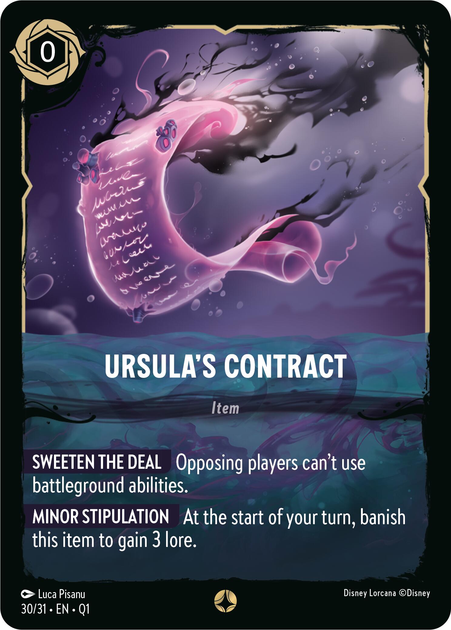 Ursula's Contract (30/31) [Illumineer's Quest: Deep Trouble] | Boutique FDB TCG