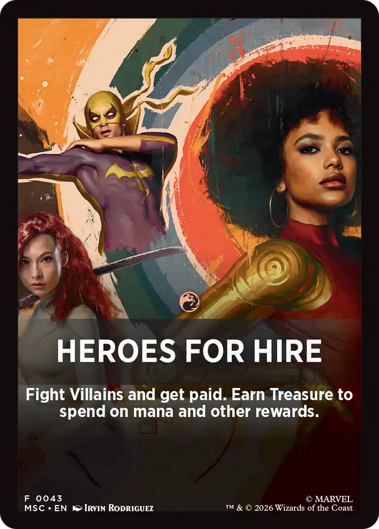 Heroes For Hire Theme Card [Marvel Super Heroes Commander] | Boutique FDB TCG