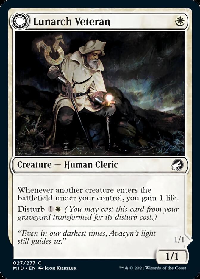 Lunarch Veteran // Luminous Phantom [Innistrad: Midnight Hunt] | Boutique FDB TCG