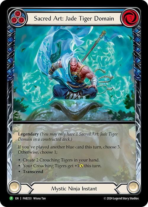 Sacred Art: Jade Tiger Domain [FAB233] (Promo)  Rainbow Foil | Boutique FDB TCG