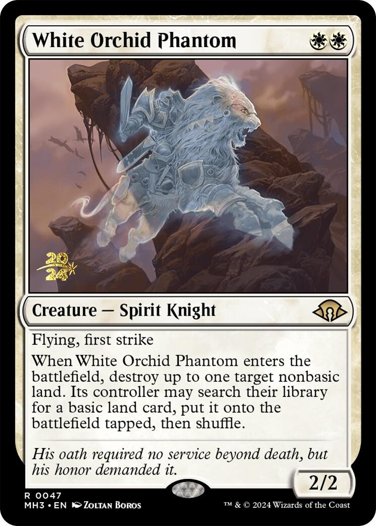 White Orchid Phantom [Modern Horizons 3 Prerelease Promos] | Boutique FDB TCG