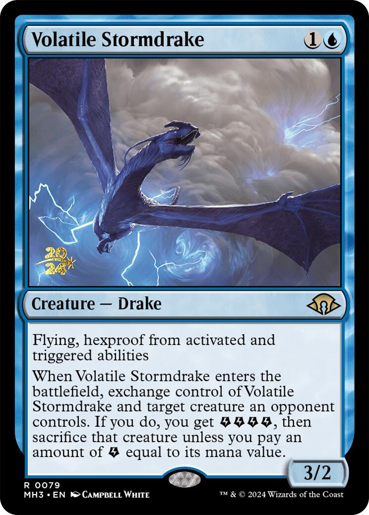 Volatile Stormdrake [Modern Horizons 3 Prerelease Promos] | Boutique FDB TCG