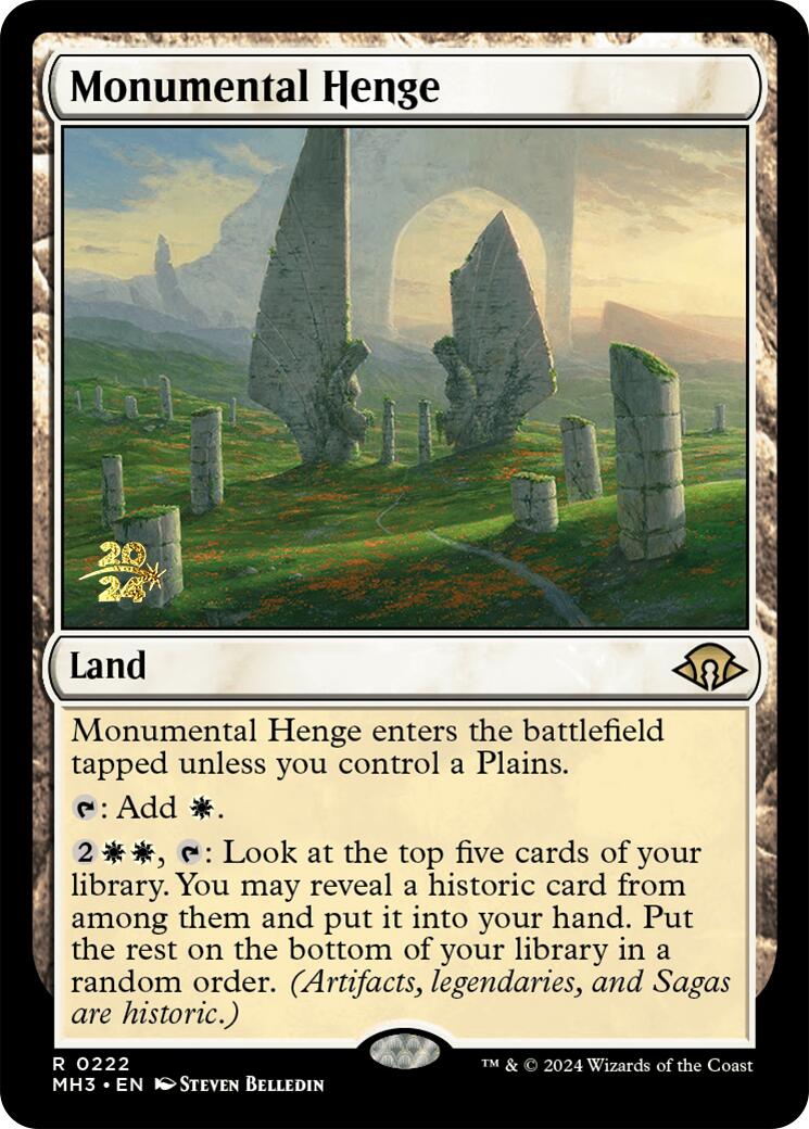 Monumental Henge [Modern Horizons 3 Prerelease Promos] | Boutique FDB TCG