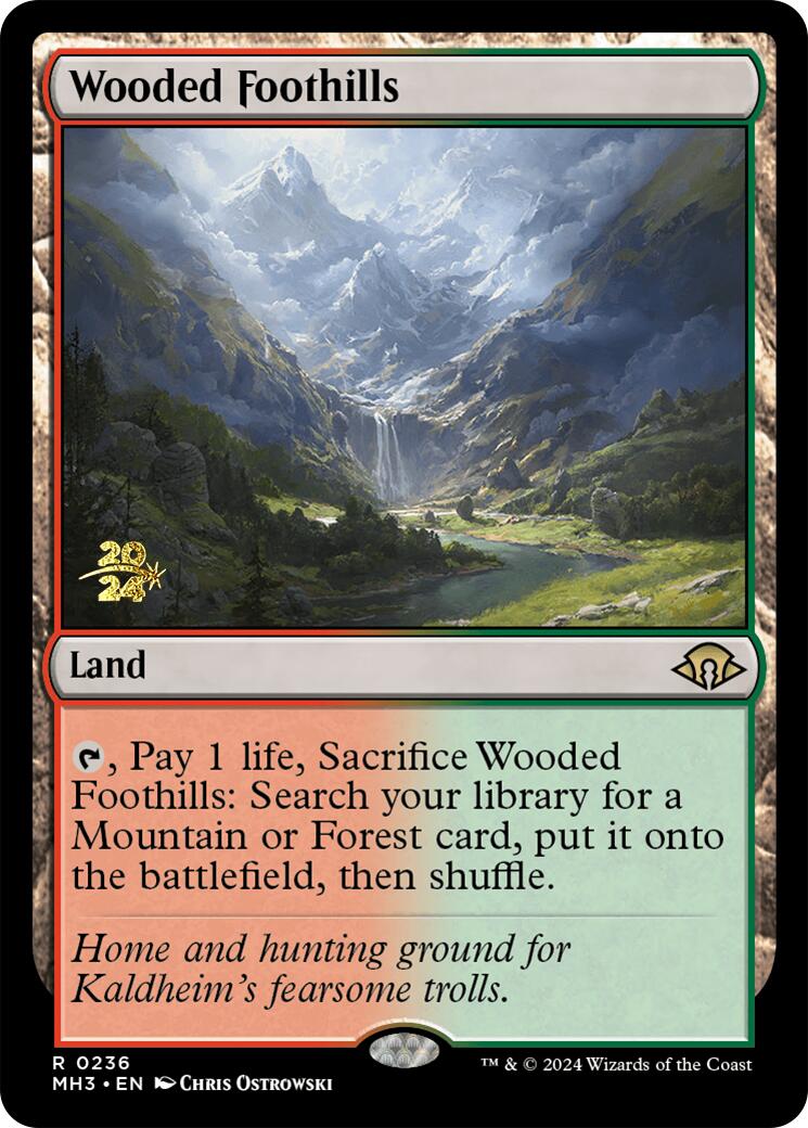 Wooded Foothills [Modern Horizons 3 Prerelease Promos] | Boutique FDB TCG