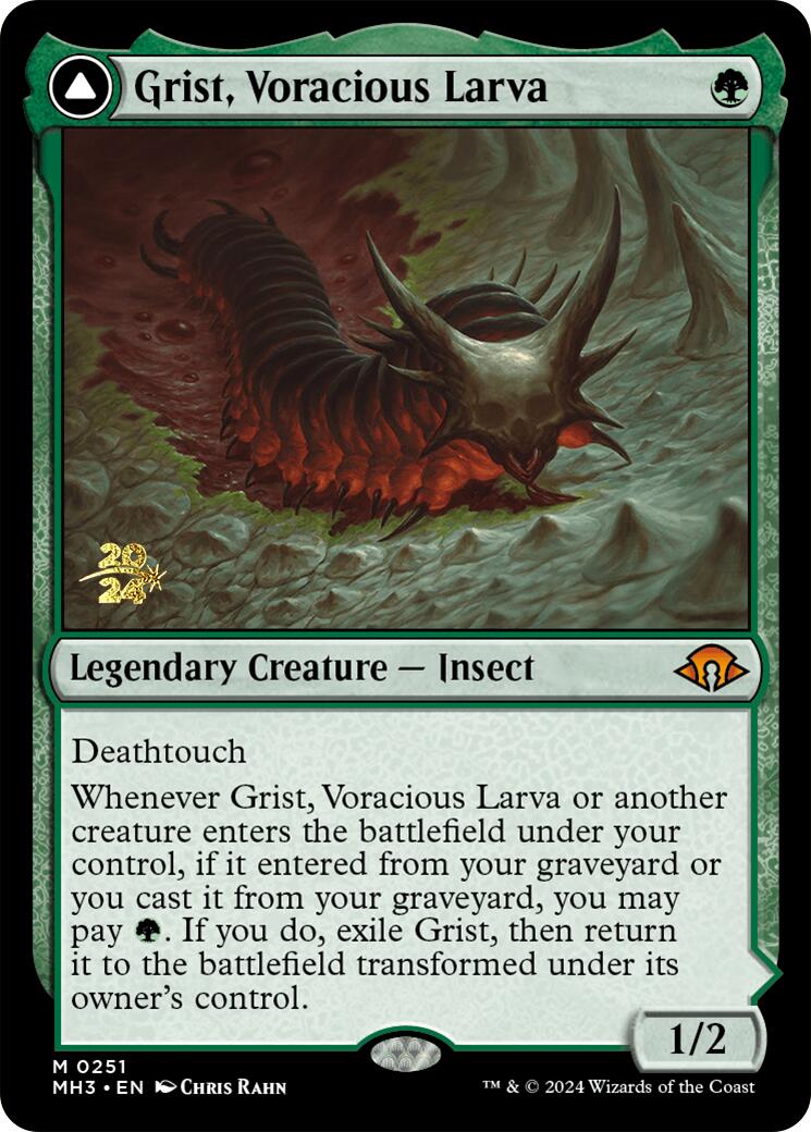 Grist, Voracious Larva [Modern Horizons 3 Prerelease Promos] | Boutique FDB TCG