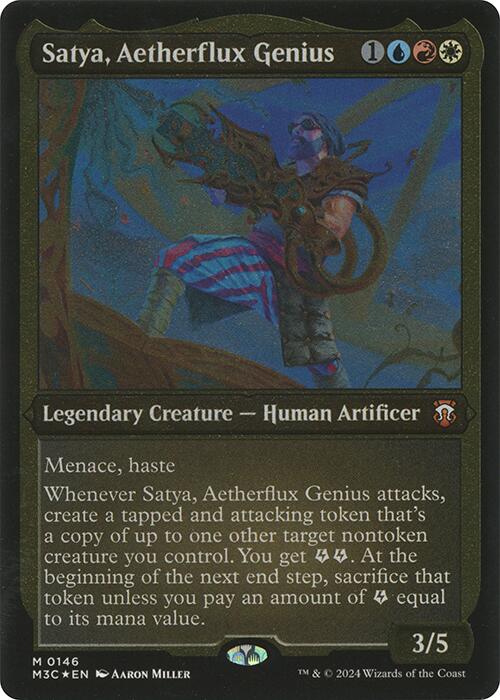 Satya, Aetherflux Genius (Display Commander) [Modern Horizons 3 Commander] | Boutique FDB TCG