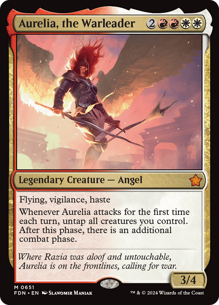 Aurelia, the Warleader [Foundations] | Boutique FDB TCG