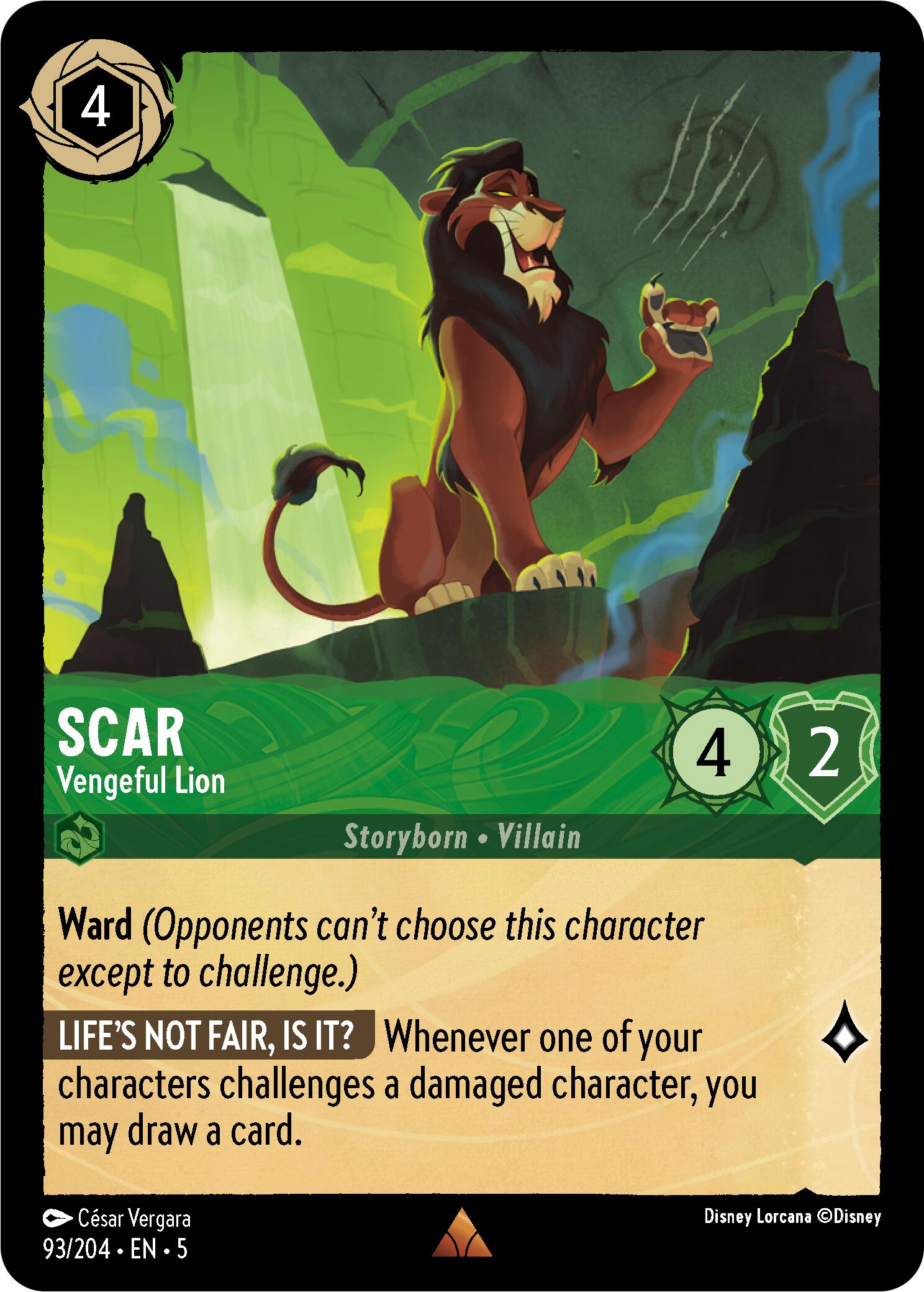 Scar - Vengeful Lion (93/204) [Shimmering Skies] | Boutique FDB TCG