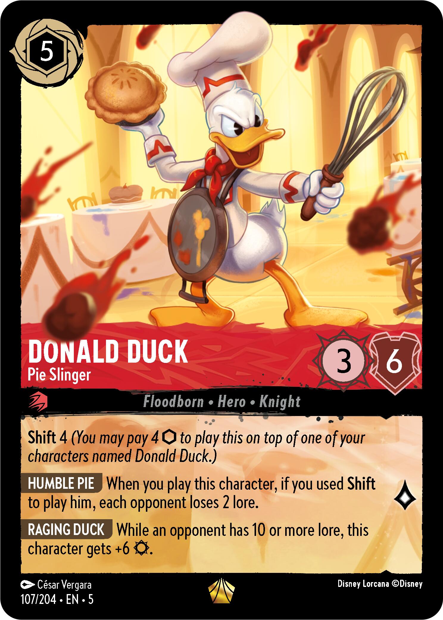 Donald Duck - Pie Slinger (107/204) [Shimmering Skies] | Boutique FDB TCG