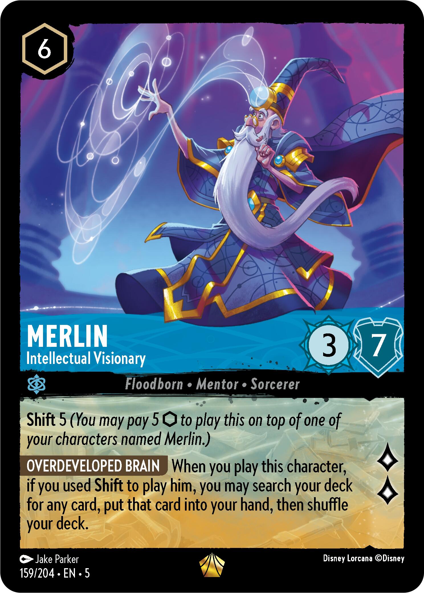 Merlin - Intellectual Visionary (159/204) [Shimmering Skies] | Boutique FDB TCG