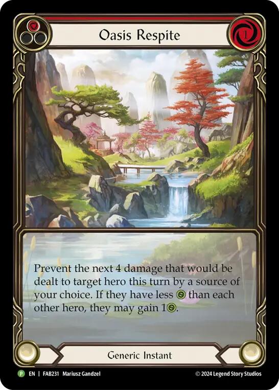 Oasis Respite [UPR221] (Promo)  Rainbow Foil | Boutique FDB TCG