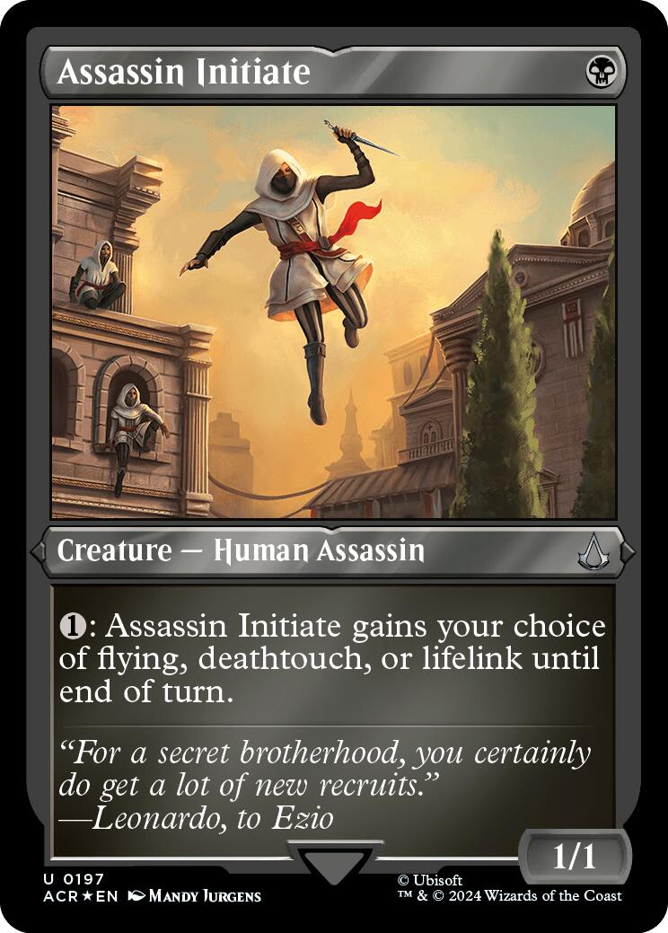 Assassin Initiate (Foil Etched) [Assassin's Creed] | Boutique FDB TCG