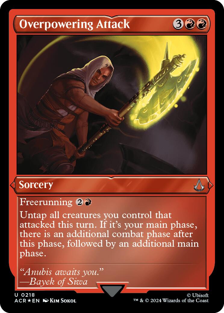 Overpowering attack (Foil Etched) [Assassin's Creed] | Boutique FDB TCG