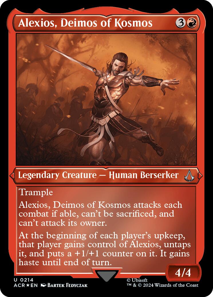 Alexios, Deimos of Kosmos (Foil Etched) [Assassin's Creed] | Boutique FDB TCG