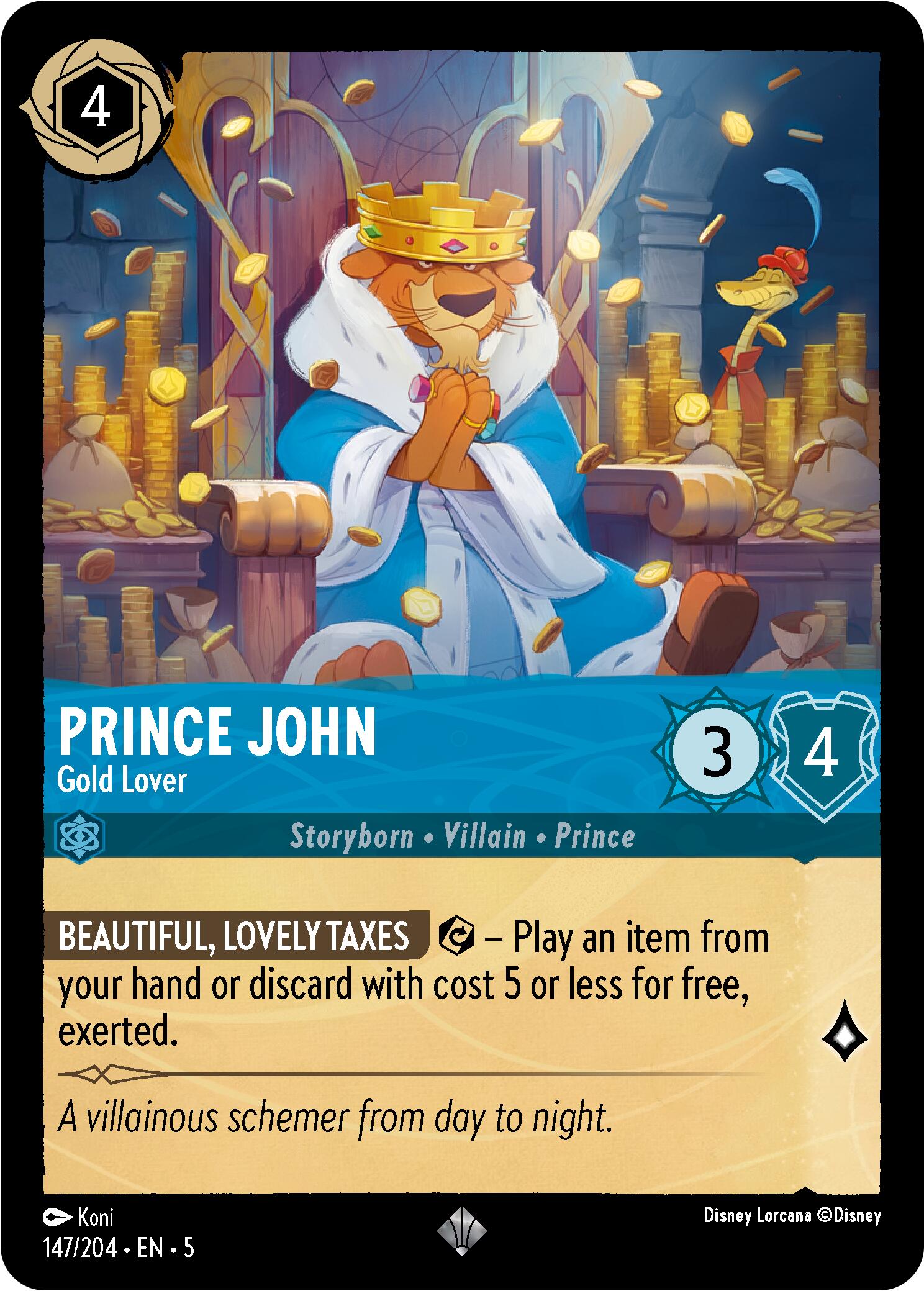 Prince John - Gold Lover (147/204) [Shimmering Skies] | Boutique FDB TCG