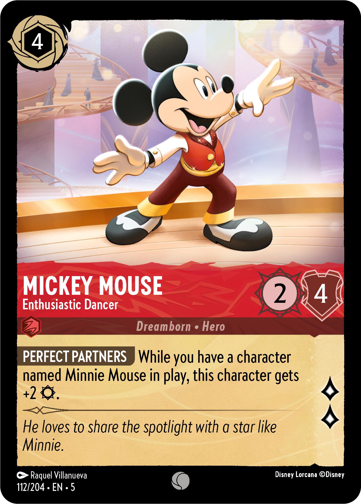 Mickey Mouse - Enthusiastic Dancer (112/204) [Shimmering Skies] | Boutique FDB TCG