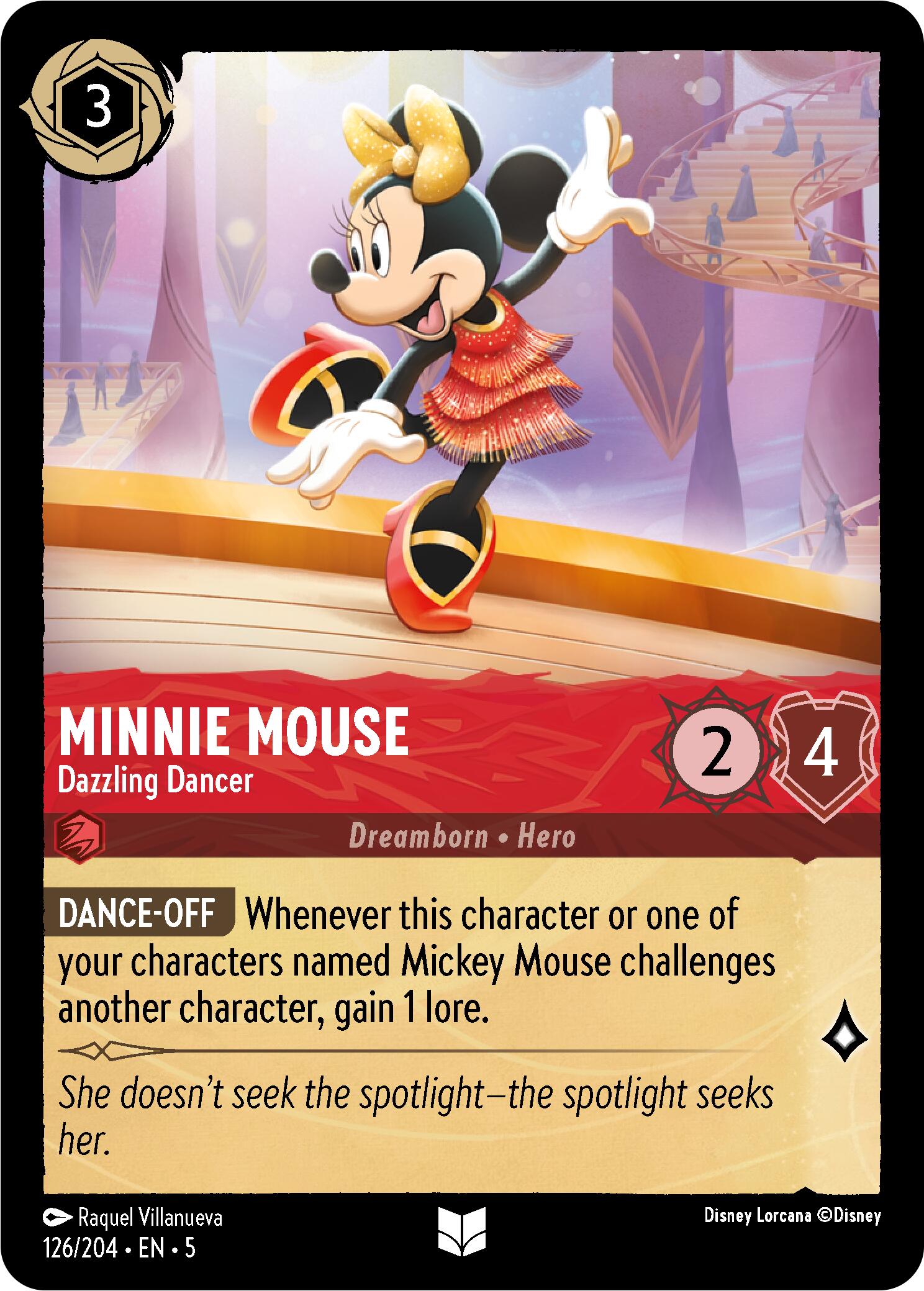 Minnie Mouse - Dazzling Dancer (126/204) [Shimmering Skies] | Boutique FDB TCG