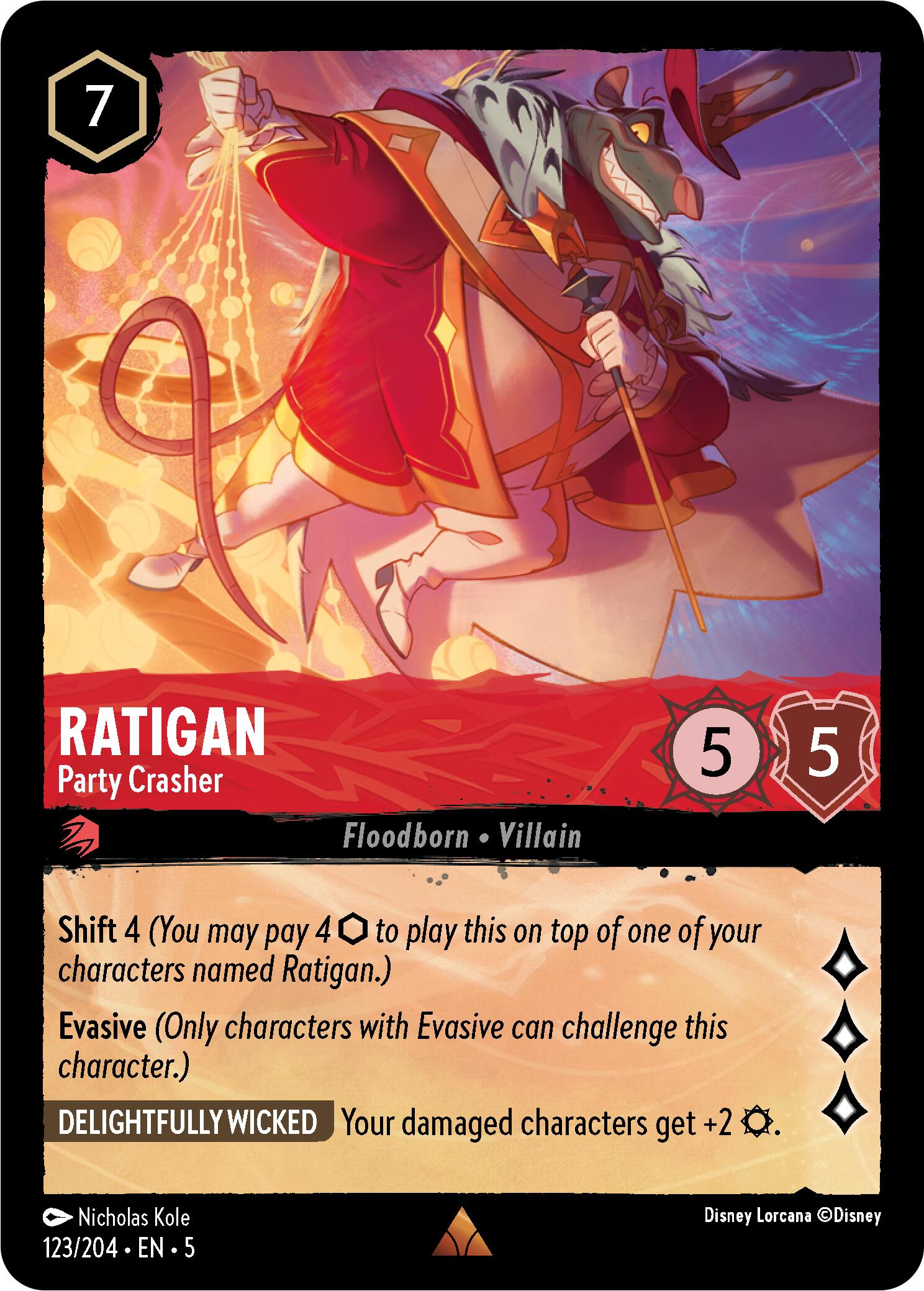 Ratigan - Party Crasher (123/204) [Shimmering Skies] | Boutique FDB TCG