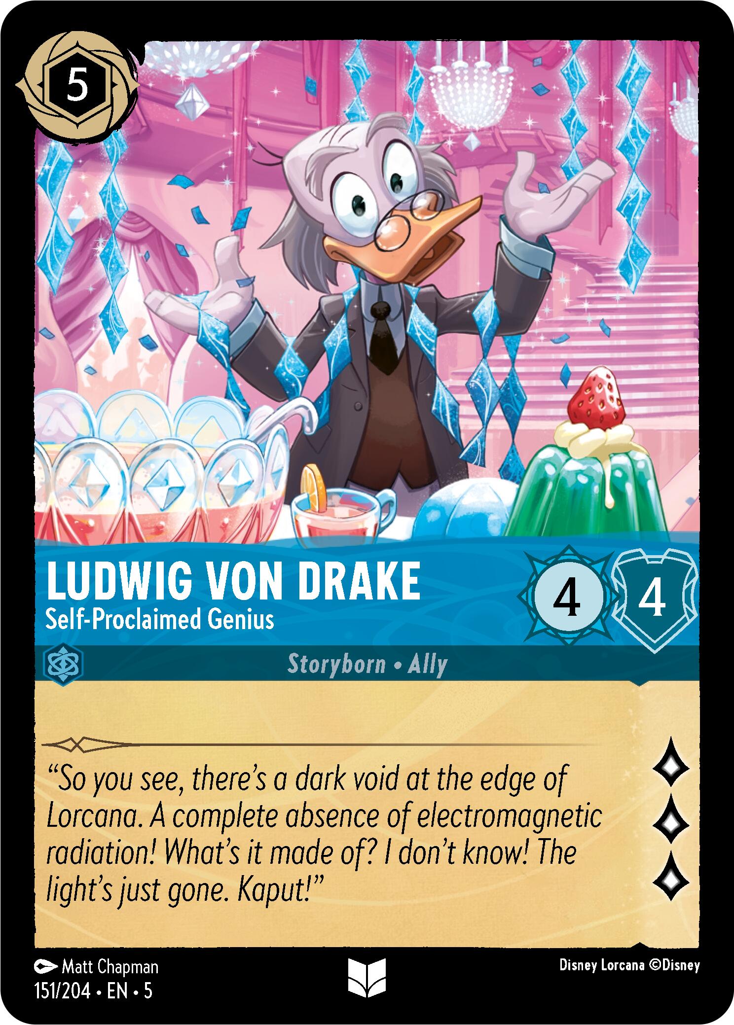 Ludwig Von Drake - Self-Proclaimed Genius (151/204) [Shimmering Skies] | Boutique FDB TCG