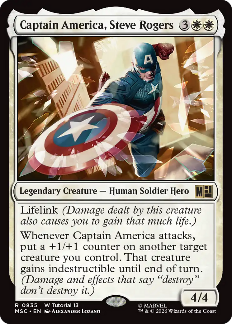 Captain America, Steve Rogers [Marvel Super Heroes Commander] | Boutique FDB TCG