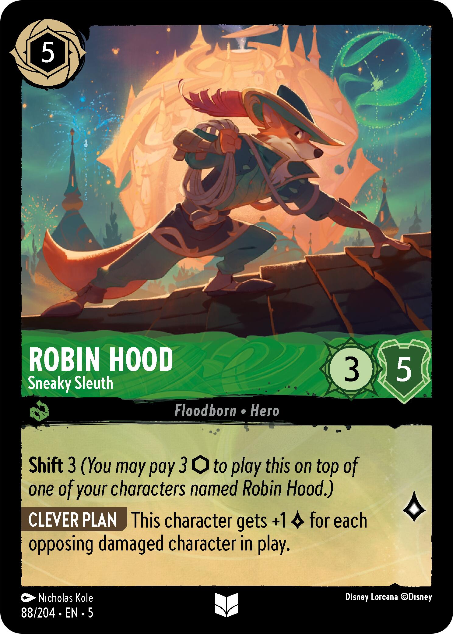 Robin Hood - Sneaky Sleuth (88/204) [Shimmering Skies] | Boutique FDB TCG