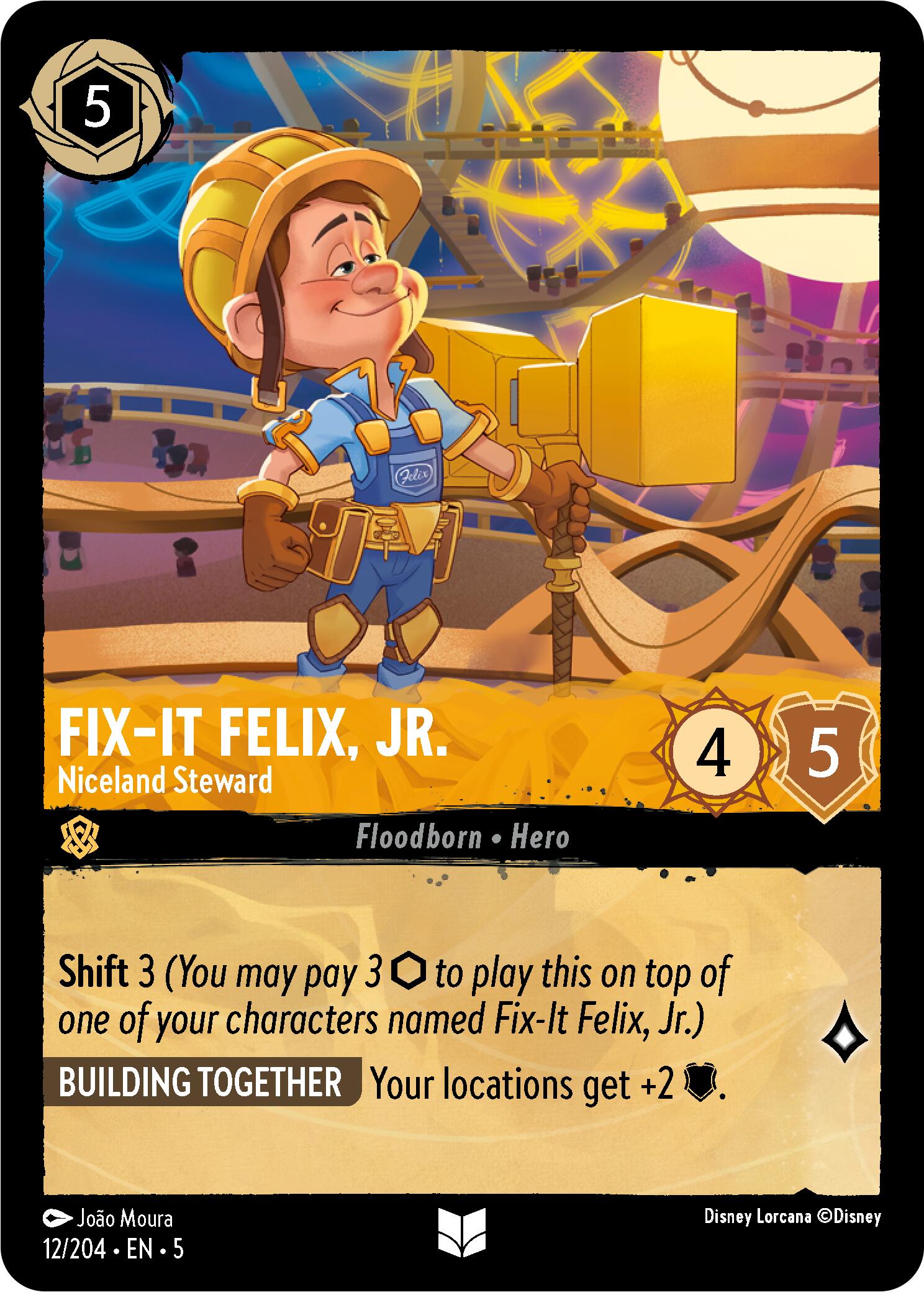 Fix-It Felix, Jr. - Niceland Steward (12/204) [Shimmering Skies] | Boutique FDB TCG