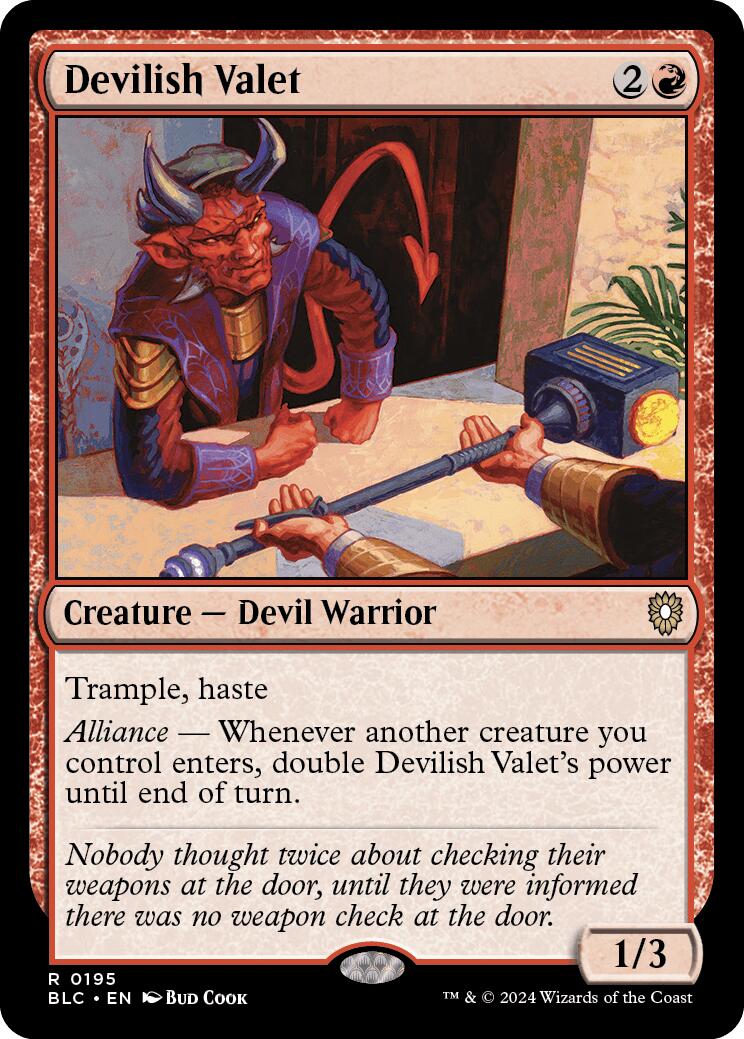 Devilish Valet [Bloomburrow Commander] | Boutique FDB TCG