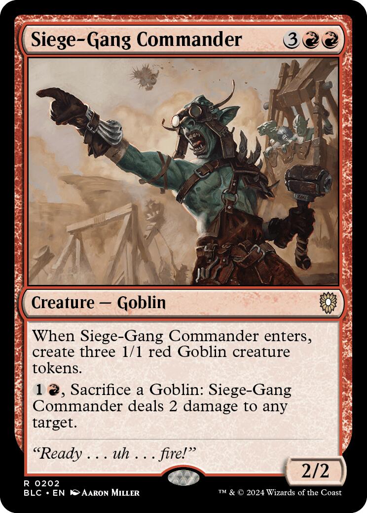 Siege-Gang Commander [Bloomburrow Commander] | Boutique FDB TCG