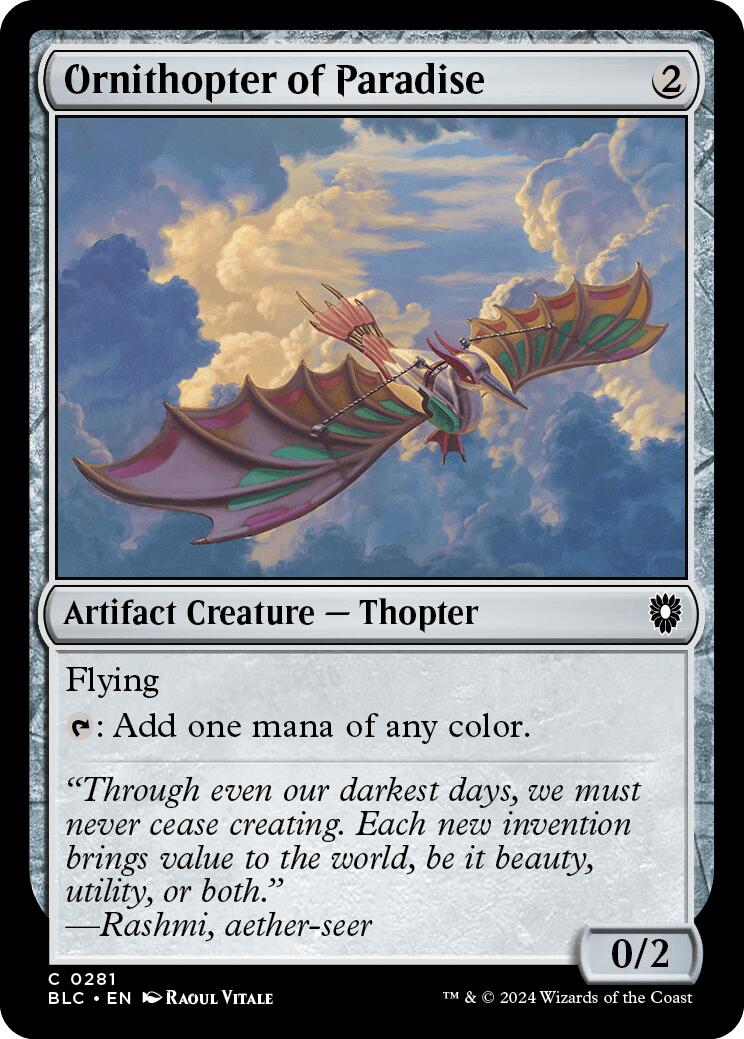 Ornithopter of Paradise [Bloomburrow Commander] | Boutique FDB TCG