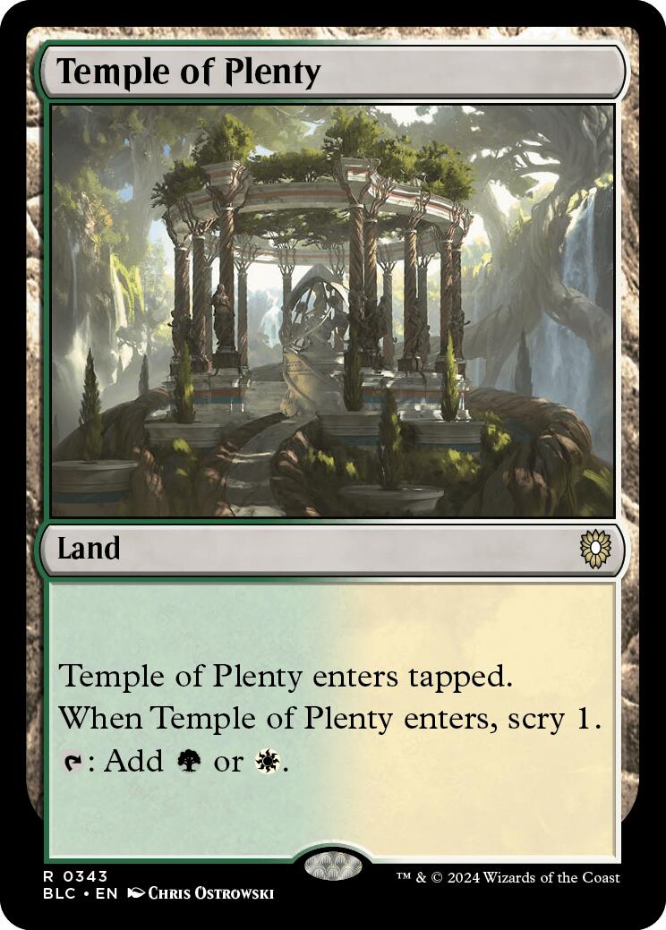 Temple of Plenty [Bloomburrow Commander] | Boutique FDB TCG