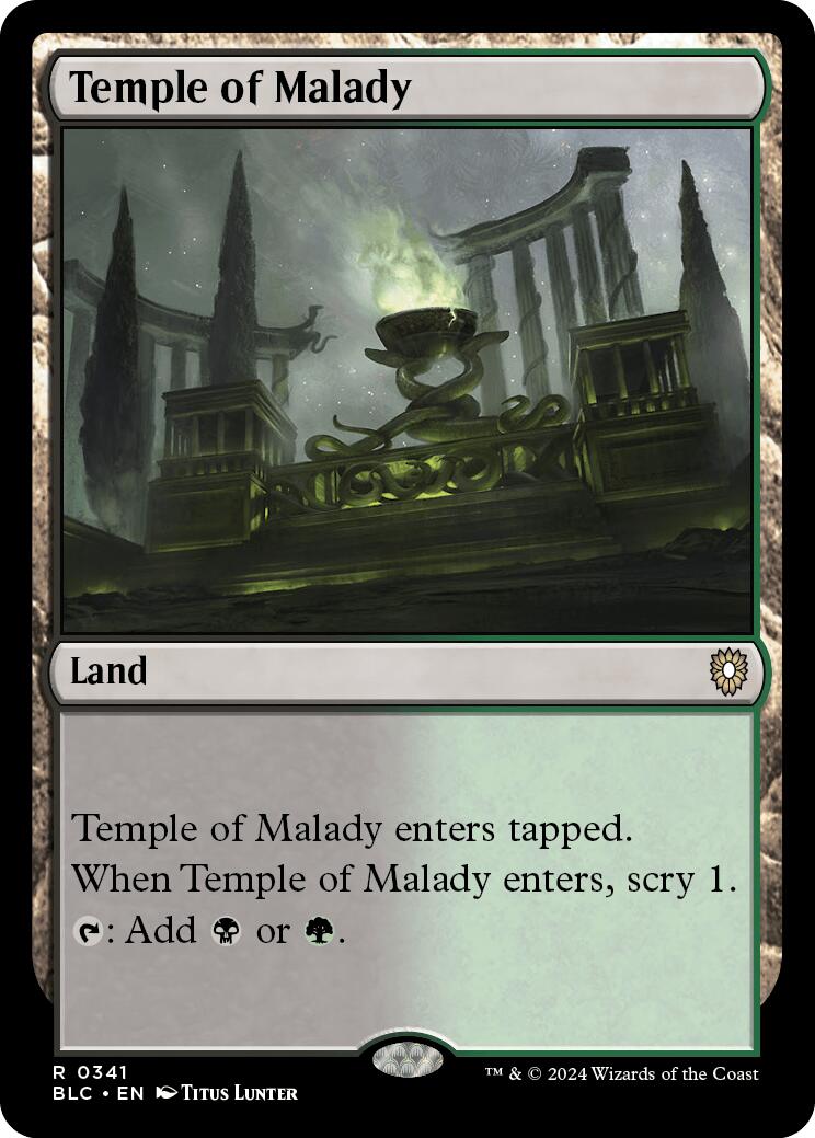 Temple of Malady [Bloomburrow Commander] | Boutique FDB TCG