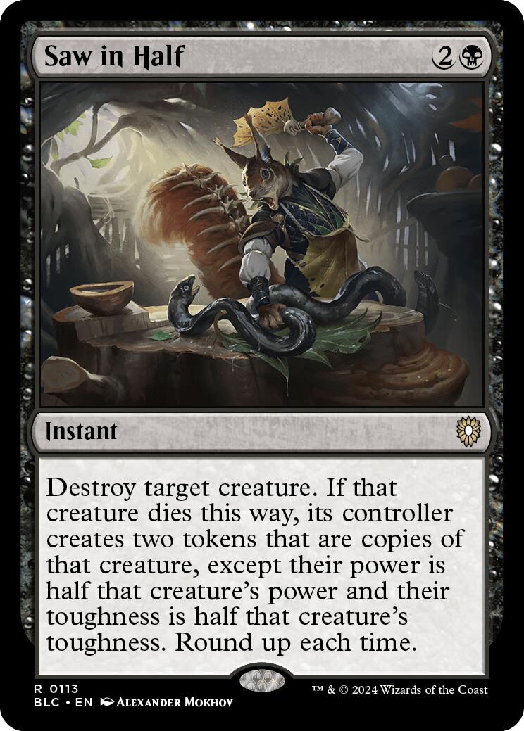 Saw in Half [Bloomburrow Commander] | Boutique FDB TCG