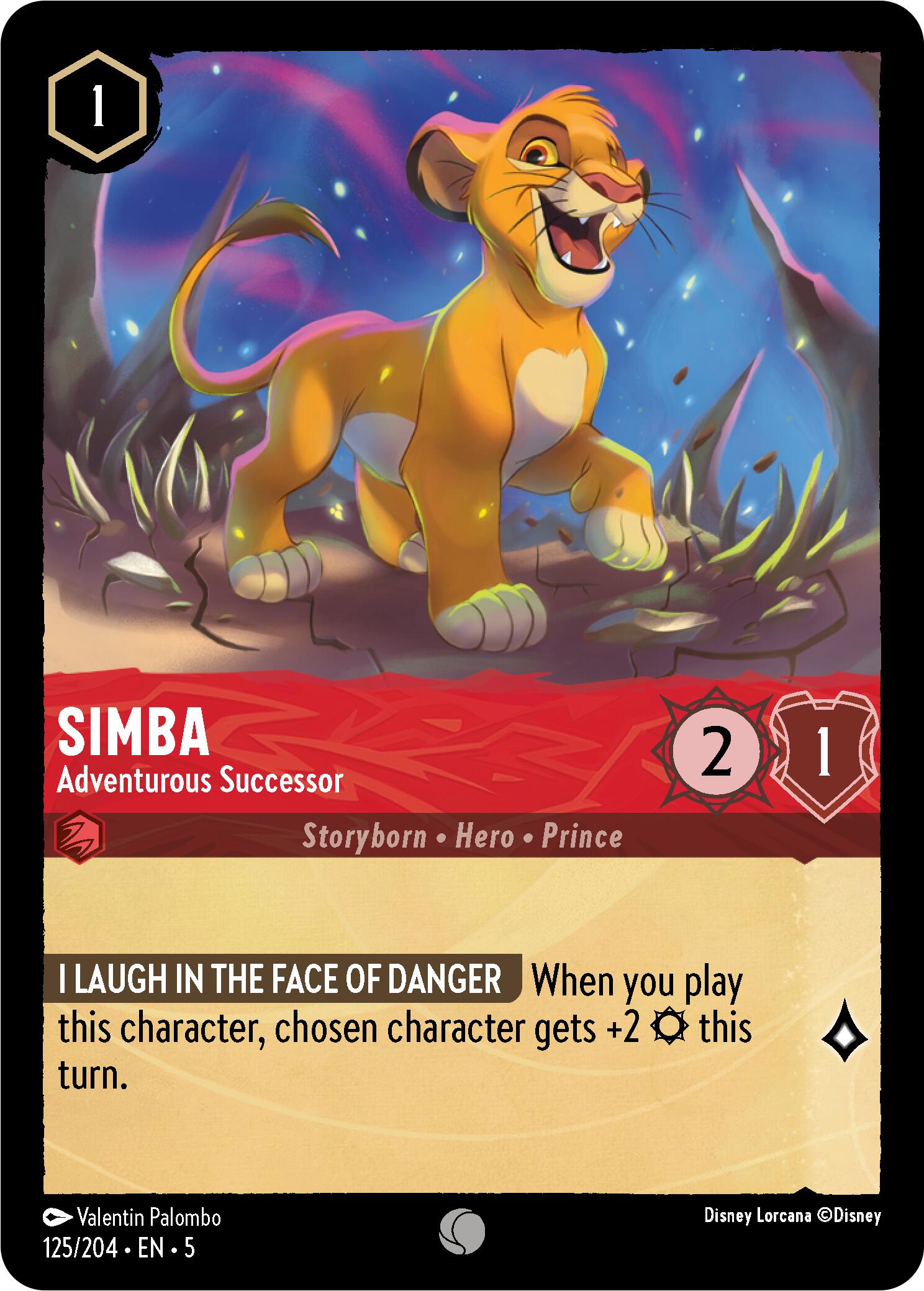 Simba - Adventurous Successor (125/204) [Shimmering Skies] | Boutique FDB TCG