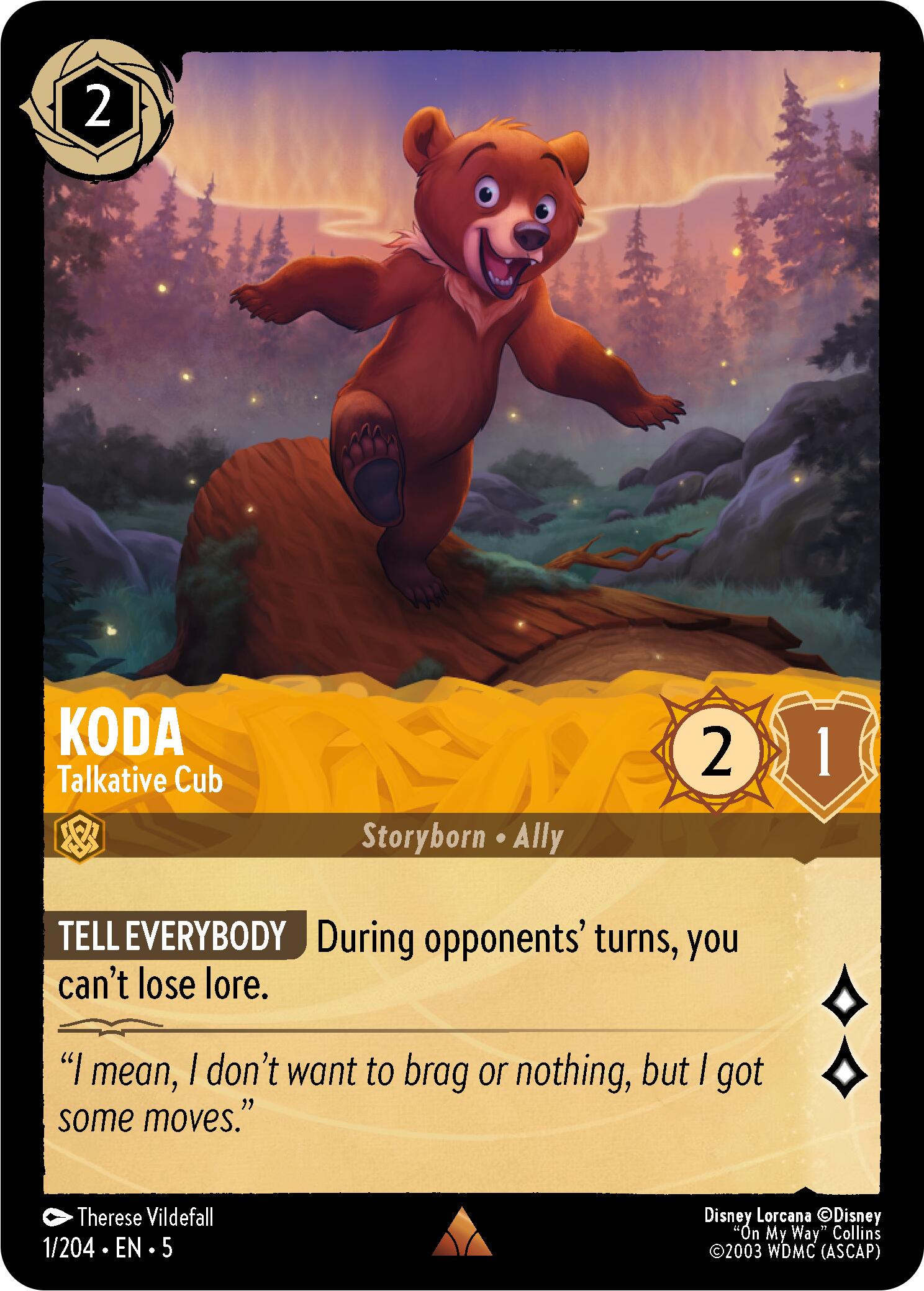 Koda - Talkative Cub (1/204) [Shimmering Skies] | Boutique FDB TCG