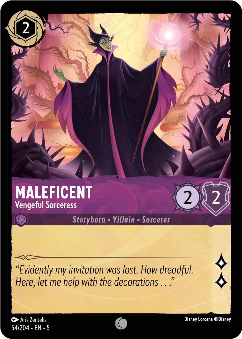 Maleficent - Vengeful Sorceress (54/204) [Shimmering Skies] | Boutique FDB TCG