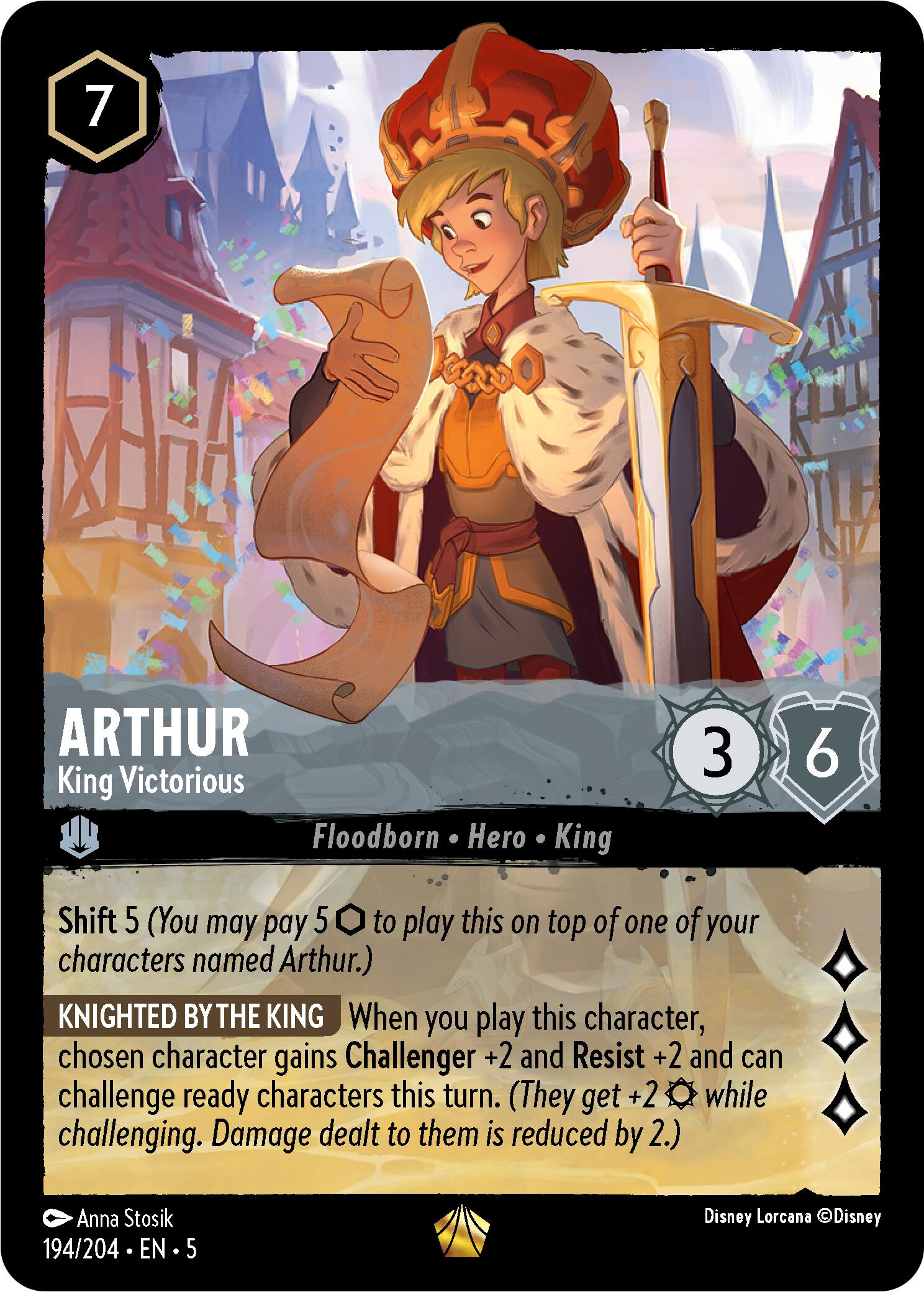 Arthur - King Victorious (194/204) [Shimmering Skies] | Boutique FDB TCG