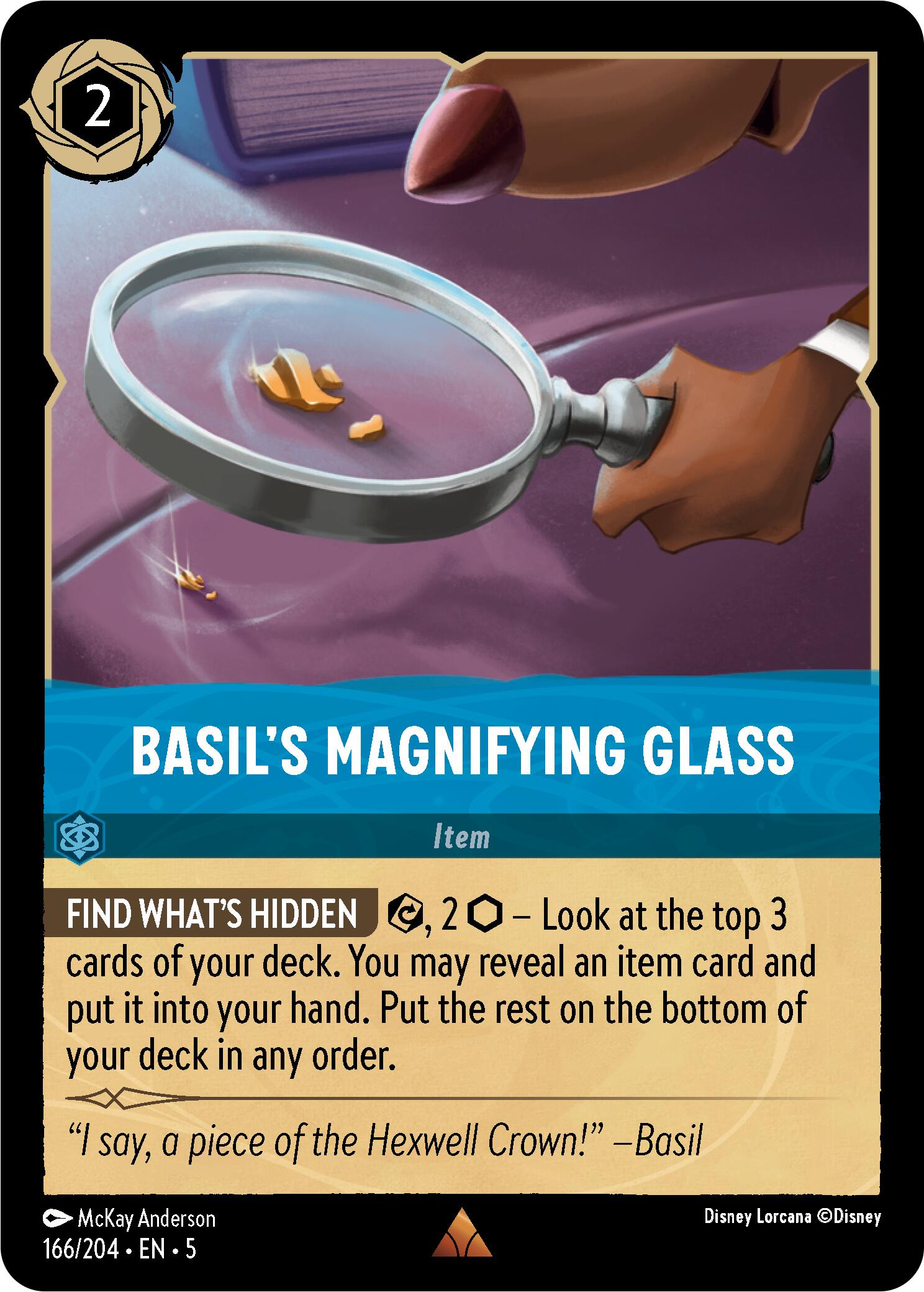 Basil's Magnifying Glass (166/204) [Shimmering Skies] | Boutique FDB TCG