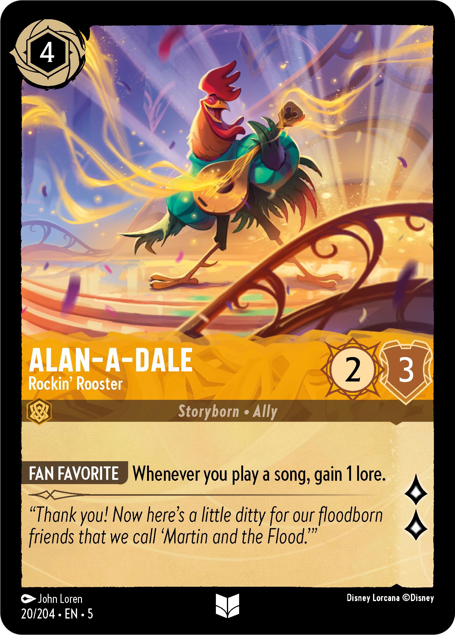 Alan-A-Dale - Rockin' Rooster (20/204) [Shimmering Skies] | Boutique FDB TCG