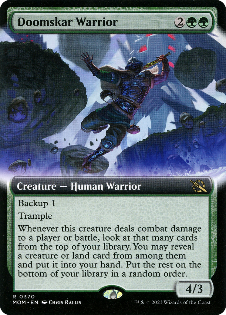 Doomskar Warrior (Extended Art) [March of the Machine] | Boutique FDB TCG