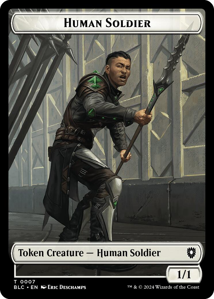 Human Soldier // Wolf (035) Double-Sided Token [Bloomburrow Commander Tokens] | Boutique FDB TCG