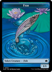 Bird (011) // Fish Double-Sided Token [Bloomburrow Commander Tokens] | Boutique FDB TCG